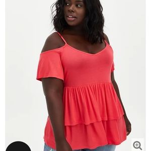 Torrid SUPER SOFT COLD SHOULDER BABYDoll